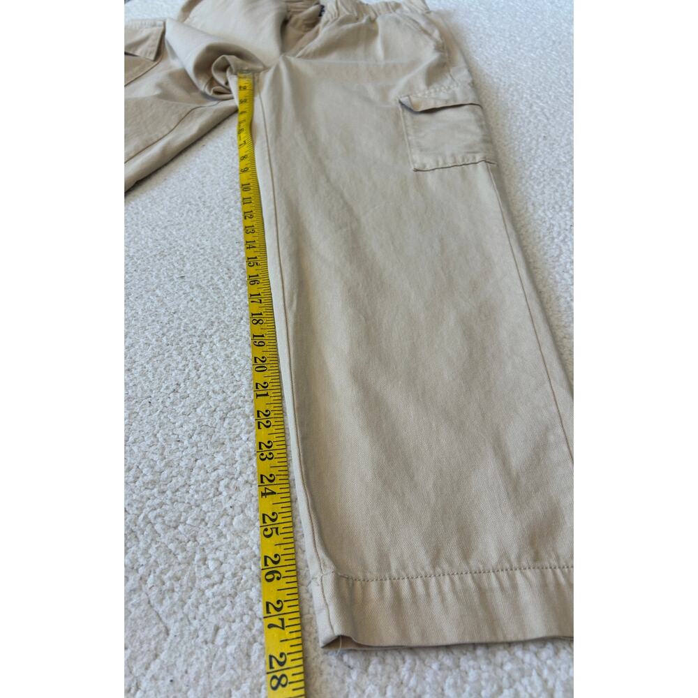 Gap Women's Twill Cargo Pants Mid Rise Pull On Stretch Casual Sz M Tan Utility - Picture 3 of 8